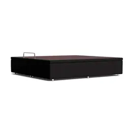 Base para Cama Box Queen Americana com Baú Preta