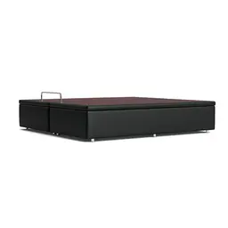 Base para Cama Box Queen Americana com Baú Preta e Branca