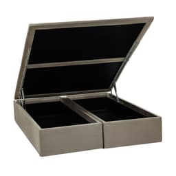 Base para Cama Box Queen Physical l com Baú (39x158x198) Bege