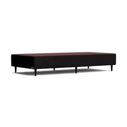 Base para Cama Box Solteiro Camurça I Preta