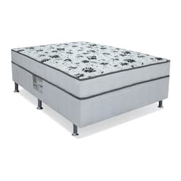 Cama Box Casal Conjugada Spring Molas Nanolastic Branca