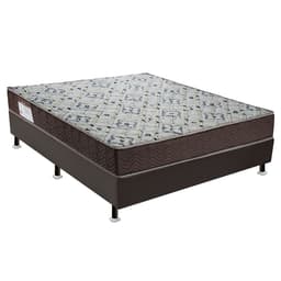Cama Box Cori II com Colchão Casal Espuma D45 Iso (18x128x188) Marrom
