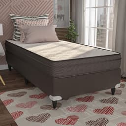 Colchão Solteiro Jakarta Molas Ensacadas (22x88x188) Marrom e Branco