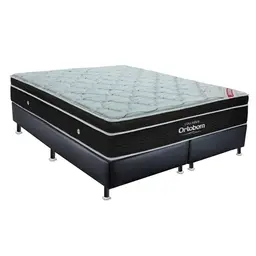 Conjunto Cama Box Cori com Colchão Queen Molas Ensacadas Elegant (28x158x198) Preto