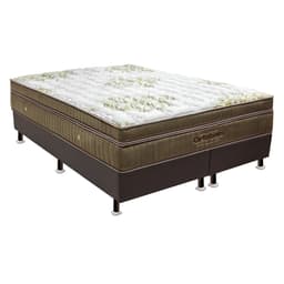 Conjunto Cama Box Cori com Colchão Super King Espuma D33 Gold Ultra Gel (32x193x203) Dourado