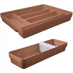 2 Organizadores De Gavetas Porta Talheres Porta Facas Gaveta Terracota