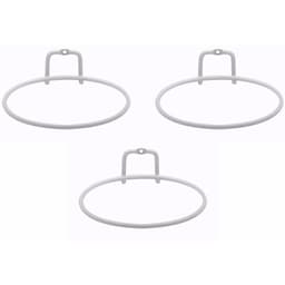 3 Suportes Aço Epóxi Para Vaso Médio De Flor Jardim Parede