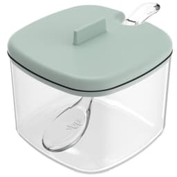 Açucareiro Com Tampa E Colher Para Servir Porta Açúcar Cozinha Verde Menta