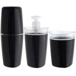 Acessórios Para Banheiro 3 Peças Saboneteira Líquida Porta E