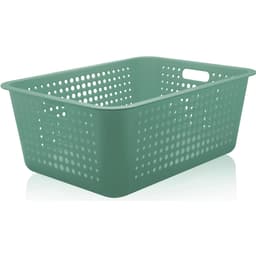 Caixa Organizadora Maxi Grande Organize Cesto Plástico 40l Verde Menta
