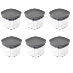 Conjunto 6 Potes Vedação Hermético 450ml Vedação Em Silicone