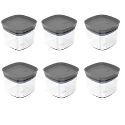 Conjunto 6 Potes Vedação Hermético 450ml Vedação Em Silicone Chumbo