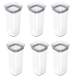 Conjunto De 6 Potes Com Vedação Herméticos Em Silicone 1,5l