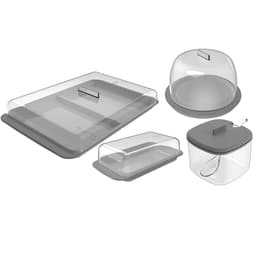 Conjunto Porta Frios Manteigueira Porta Queijo Minas e Açucareiro Chumbo