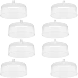 Kit 8 Cúpulas para Prato de Bolo 30cm Padaria Tortas e Doces em Acrílico Natural Mesa Posta