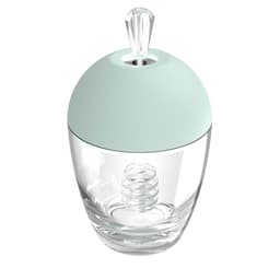 Meleira Porta Mel Pote para Mel com Tampa e Pegador Plástico Verde Menta