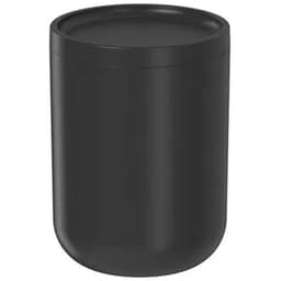 Porta Algodão Bold Pote Organizador de Cotonete 7,8cm Preto Plástico Banheiro Penteadeira Ou