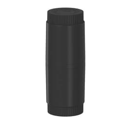 Porta Escova de Dentes com Tampa Dórica Preto Fosco para Banheiro Lavabo Pia Ou