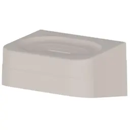 Saboneteira de Parede Bege para Banheiro Eleve Ou Porta Sabonete 13,5x11cm