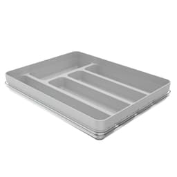 Separador Porta Talheres com Tampa Organizador de Gaveta Multiuso Logic Branco