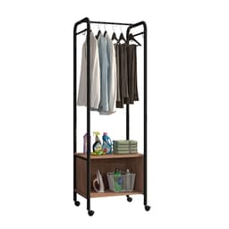 Armário Multiuso Roupeiro Industrial Lisboa Preto/Demolição 69cm - Pallazio