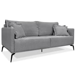 Sofá Living 2 Lugares 1,80m Sirius Linho Grafite Pés Metálicos - Pallazio