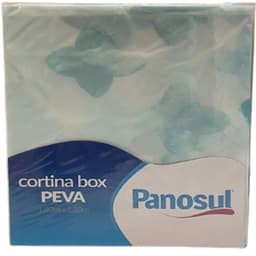 Cortina Box para Chuveiro Peva 180x180cm Verde Água