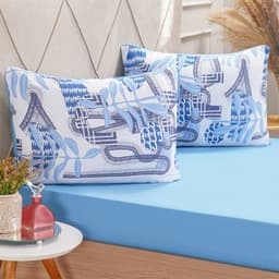 Jogo de Cama Queen Dreams Malha 100% Algodão 158x198x30cm Azul