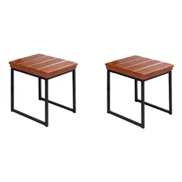 Conjunto com 2 Bancos Capri Marrom e Preto