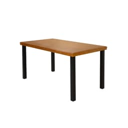 Mesa de Jantar Retangular Pisa Marrom e Preta 160 cm