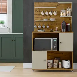 Cozinha Compacta Vini 2 Portas Nature e Off White