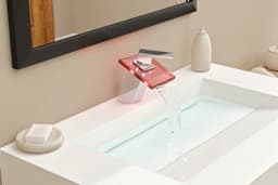Torneira Cascata Com Misturador Monocomando Loomix P-007 Com Led