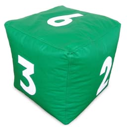Puff Infantil Dado Grande em Verde com Números Brancos