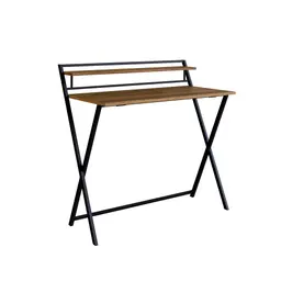 Escrivaninha Dobrável Steel Wood Noce Oro e Preta