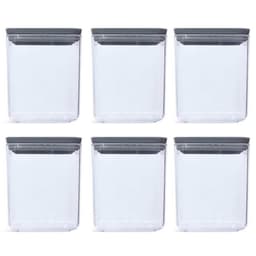 Conjunto 6 Potes Herméticos 1L Potes Pequenos Chumbo Porta Mantimentos Plasvale