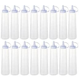 Kit 16 Bisnagas Plásticas Grandes 400ml Molhos Maionese Ketchup Mostarda Plasvale