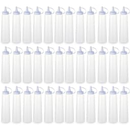 Kit 36 Bisnagas para Molhos Plástica 400ml Ketchup Mostarda Maionese Crepe Caldas