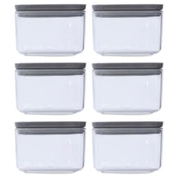 Kit 6 Potes Herméticos 500ml Plasvale Plástico Porta Mantime