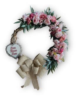 Enfeite de Porta de Entrada Guirlanda de Flores - 50cm