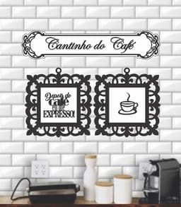 Placa Decorativa Cantinho do Café