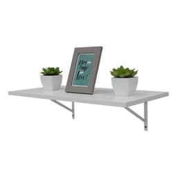 Prateleira Branca 40 X 25cm Com Suporte Mao Francesa