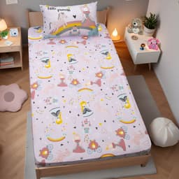 Jogo de Cama Solteiro 2 Pçs Joy 70% Algodão 30% Poliéster Princesas Mágicas