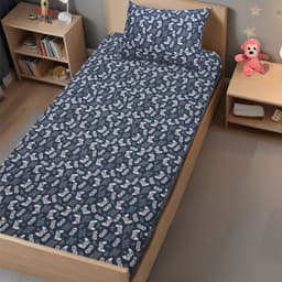 Jogo de Cama Solteiro Kids 2 Pçs Doce Vida Malha 70% Algodão 30% Poliéster Game Blue