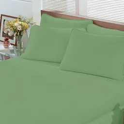 Lençol Malha Liso com Elástico Casal Verde Limão Linha Cores Portallar 1 peça