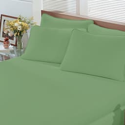 Lençol Malha Liso com Elástico Queen Verde Limão Linha Cores Portallar 1 peça