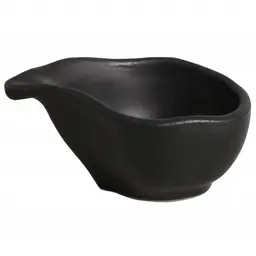 Kit 60 Molheiras 40ml Restaurante Japonês 8x6cm Cerâmica Orgânico Preto Matte Buffet Porto Brasil Oval