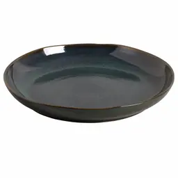 Travessa Redonda Grande Orgânico Stoneware Oceano