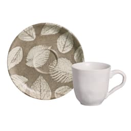 Xícara de Café Seiva Branca e Cinza