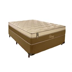 Cama Box Casal com Colchão Palermo Molas Ensacadas Marrom
