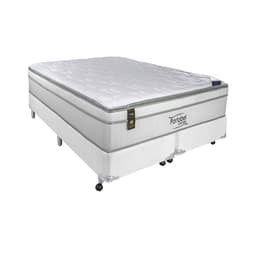 Cama Box Queen com Colchão Ecstasy Molas Ensacadas Branca